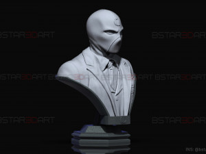 MR Knight Bust - Moon Knight TV series - Marvel Comics 3D print model Modelo de impresión 3D