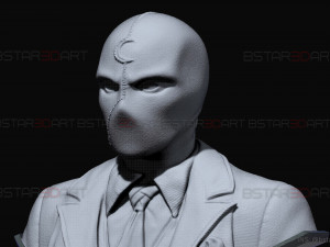 MR Knight Bust - Moon Knight TV series - Marvel Comics 3D print model Modelo de impresión 3D