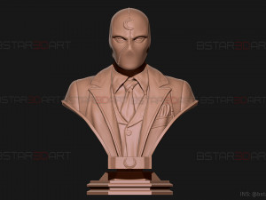 MR Knight Bust - Moon Knight TV series - Marvel Comics 3D print model Modelo de impresión 3D