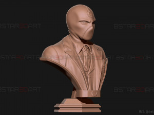 MR Knight Bust - Moon Knight TV series - Marvel Comics 3D print model Modelo de impresión 3D