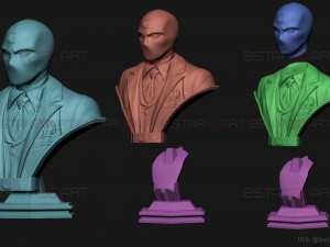 MR Knight Bust - Moon Knight TV series - Marvel Comics 3D print model Modelo de impresión 3D