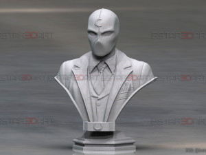 MR Knight Bust - Moon Knight TV series - Marvel Comics 3D print model Modelo de impresión 3D