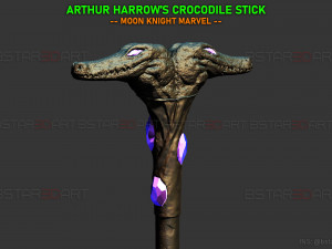Crocodile Stick Of Arthur Harrow - Moon Knight Marvel 3D print model 3D Print Model