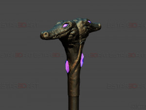Crocodile Stick Of Arthur Harrow - Moon Knight Marvel 3D print model Modelo de Impressão 3D