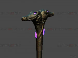 Crocodile Stick Of Arthur Harrow - Moon Knight Marvel 3D print model 3D Print Model