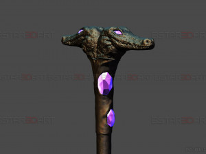 Crocodile Stick Of Arthur Harrow - Moon Knight Marvel 3D print model Modelo de Impressão 3D