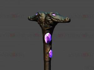 Crocodile Stick Of Arthur Harrow - Moon Knight Marvel 3D print model 3D Print Model