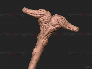 Crocodile Stick Of Arthur Harrow - Moon Knight Marvel 3D print model Modelo de Impressão 3D