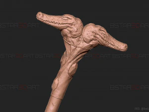 Crocodile Stick Of Arthur Harrow - Moon Knight Marvel 3D print model 3D Print Model