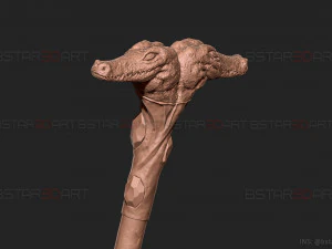 Crocodile Stick Of Arthur Harrow - Moon Knight Marvel 3D print model 3D Print Model