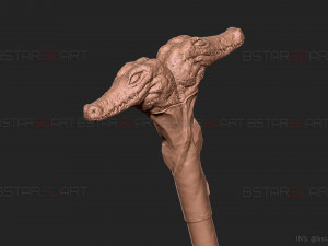 Crocodile Stick Of Arthur Harrow - Moon Knight Marvel 3D print model Modelo de Impressão 3D