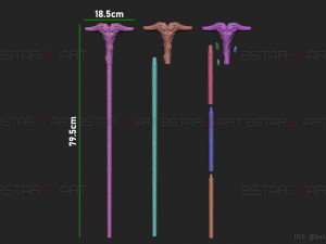 Crocodile Stick Of Arthur Harrow - Moon Knight Marvel 3D print model Modelo de Impressão 3D