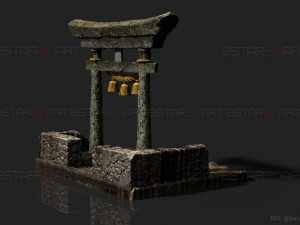 Japanese Torii Gate - Custom Base For Miniature - Figure 3D Принт Модель
