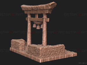 Japanese Torii Gate - Custom Base For Miniature - Figure 3D Принт Модель