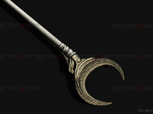 KhonShu Crescent Scythe - Moon Knight Marvel Cosplay 3D Print Model
