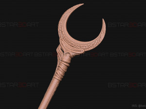 KhonShu Crescent Scythe - Moon Knight Marvel Cosplay 3D Print Model