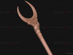 KhonShu Crescent Scythe - Moon Knight Marvel Cosplay 3D Print Model