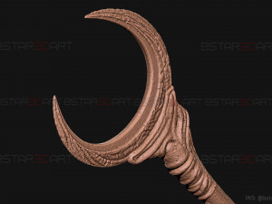 KhonShu Crescent Scythe - Moon Knight Marvel Cosplay 3D Print Model