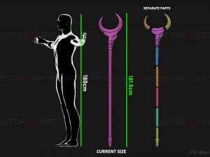 KhonShu Crescent Scythe - Moon Knight Marvel Cosplay 3D Print Model