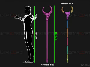 KhonShu Crescent Scythe - Moon Knight Marvel Cosplay 3D Print Model