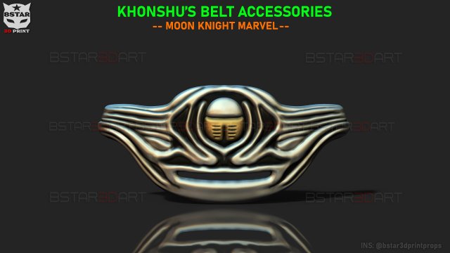 The KhonShu Belt - Moon Knight Marvel Comics Cosplay Model do druku 3D .c4d .max .obj .3ds .fbx .stl .blend 