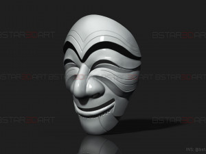 Money Heist Mask - Korea - Joint Economic Area 3D print model Modelo de impresión 3D