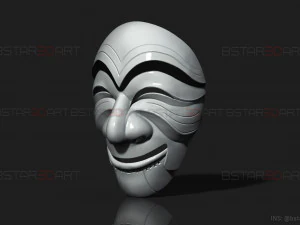 Topeng Pencurian Uang - Korea - Model cetak 3D Kawasan Ekonomi Bersama Model Cetak 3D