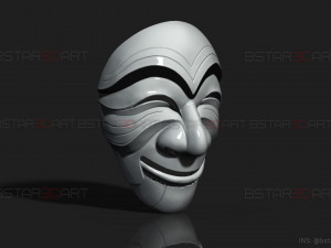 Money Heist Mask - Korea - Joint Economic Area 3D print model Modelo de impresión 3D