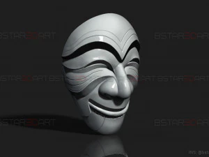 Topeng Pencurian Uang - Korea - Model cetak 3D Kawasan Ekonomi Bersama Model Cetak 3D