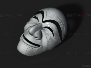 Money Heist Mask - Korea - Joint Economic Area 3D print model Modelo de impresión 3D