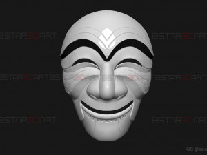 Money Heist Mask - Korea - Joint Economic Area 3D print model Modelo de impresión 3D