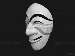 Money Heist Mask - Korea - Joint Economic Area 3D print model Modelo de impresión 3D