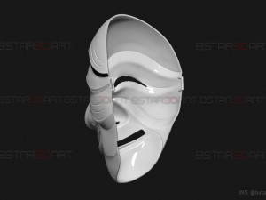 Money Heist Mask - Korea - Joint Economic Area 3D print model Modelo de impresión 3D