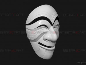 Money Heist Mask - Korea - Joint Economic Area 3D print model Modelo de impresión 3D