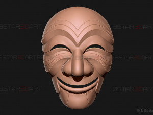 Money Heist Mask - Korea - Joint Economic Area 3D print model Modelo de impresión 3D