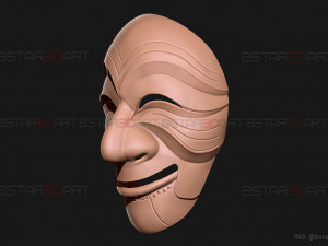 Money Heist Mask - Korea - Joint Economic Area 3D print model Modelo de impresión 3D