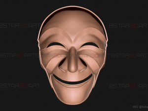Money Heist Mask - Korea - Joint Economic Area 3D print model Modelo de impresión 3D
