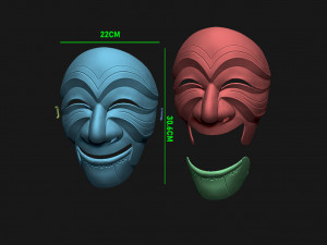 Money Heist Mask - Korea - Joint Economic Area 3D print model Modelo de impresión 3D