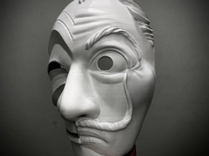 Money Heist Mask - Mixed Version Korea and Spainish 3D-Druckmodell