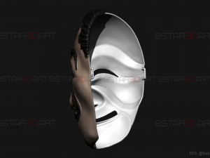 Money Heist Mask - Mixed Version Korea and Spainish 3D-Druckmodell
