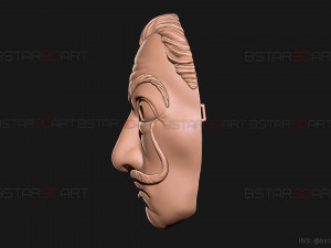 Money Heist Mask - Mixed Version Korea and Spainish 3D-Druckmodell