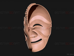 Money Heist Mask - Mixed Version Korea and Spainish 3D-Druckmodell