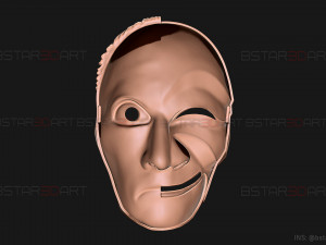 Money Heist Mask - Mixed Version Korea and Spainish 3D-Druckmodell