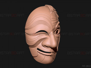 Money Heist Mask - Mixed Version Korea and Spainish 3D-Druckmodell