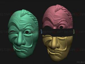 Money Heist Mask - Mixed Version Korea and Spainish 3D Print Model