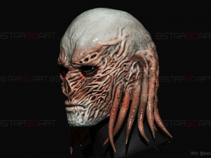 Vecna Mask - Stranger Things Cosplay Modelo de Impressão 3D