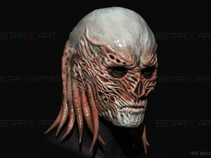 Vecna Mask - Stranger Things Cosplay Modelo de Impressão 3D