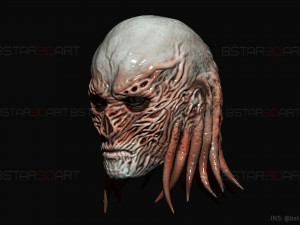 Vecna Mask - Stranger Things Cosplay Modelo de Impressão 3D