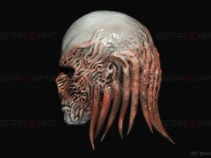 Vecna Mask - Stranger Things Cosplay Modelo de Impressão 3D