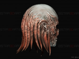 Vecna Mask - Stranger Things Cosplay Modelo de Impressão 3D